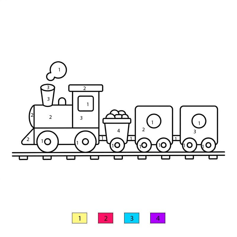 Train Doll Color By Number