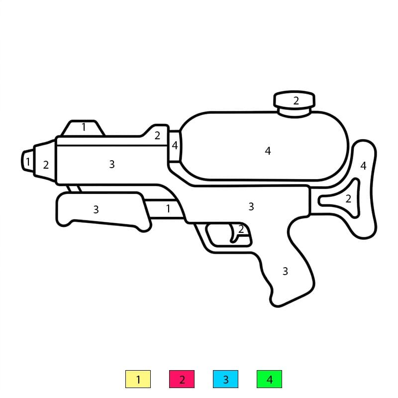 Water Gun Color By Number
